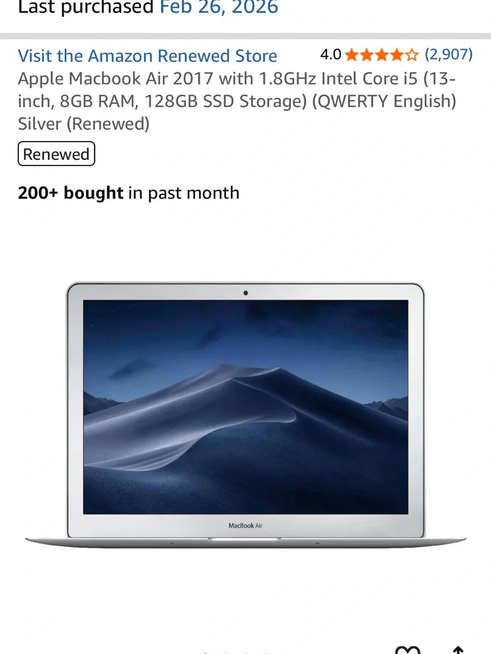 Apple MacBook Air Silver and Black Laptop - Compact Aluminum Notebook
